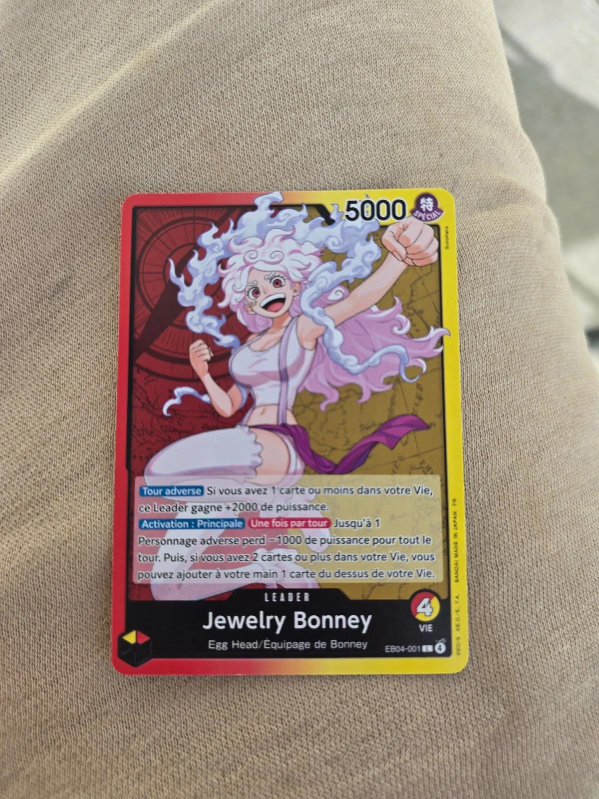 Carte Jewelry Bonney EB04-001 Leader OP15-EB04 — One Piece TCG FR (Bandai)